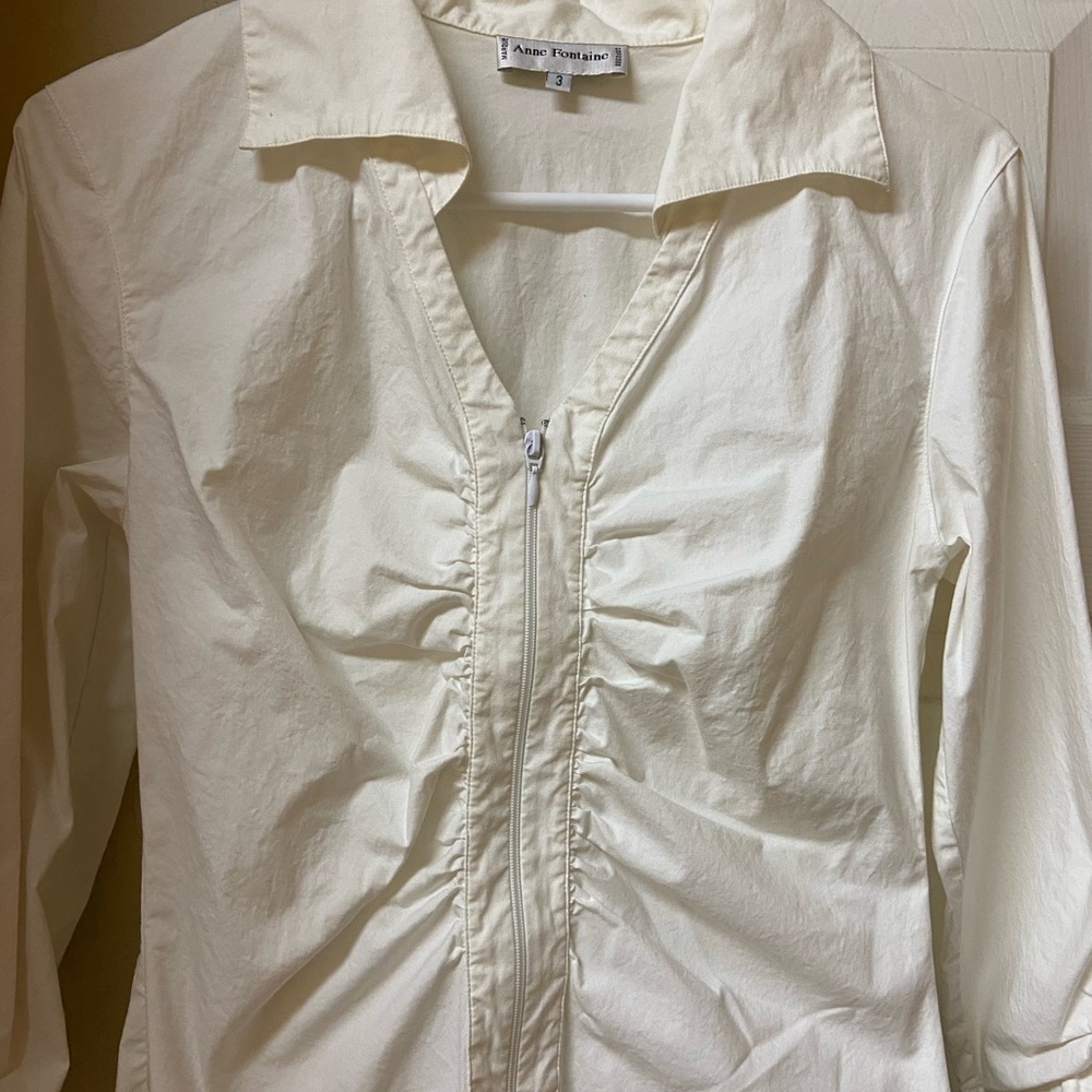 Anne Fontaine zip up shirt